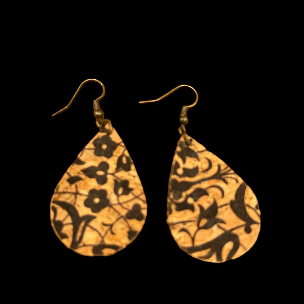 New Cork flower earrings